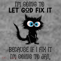 Funny Cat IM Going To Let God Fix It Toddler Hoodie thumb 2