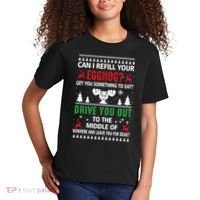 Funny Can I Refill Your Eggnog? Ugly Christmas Sweater Christmas Vacation Quote Kids T-Shirt thumb 2
