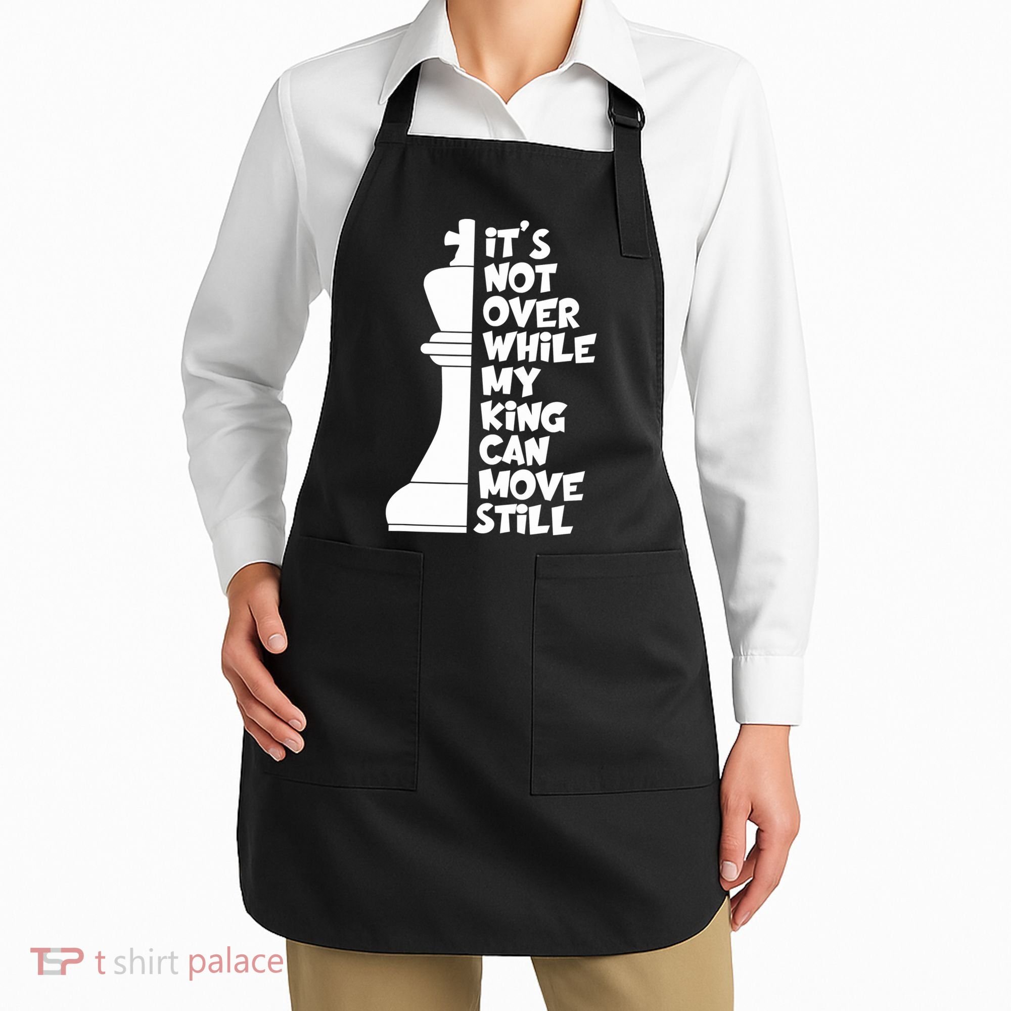 Funny Christian It's Not Over While MY King Jesus Can Move Still Apron