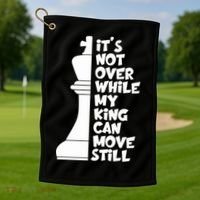 Funny Christian It's Not Over While MY King Jesus Can Move Still Golf Towel thumb 1