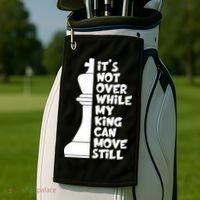 Funny Christian It's Not Over While MY King Jesus Can Move Still Golf Towel thumb 2
