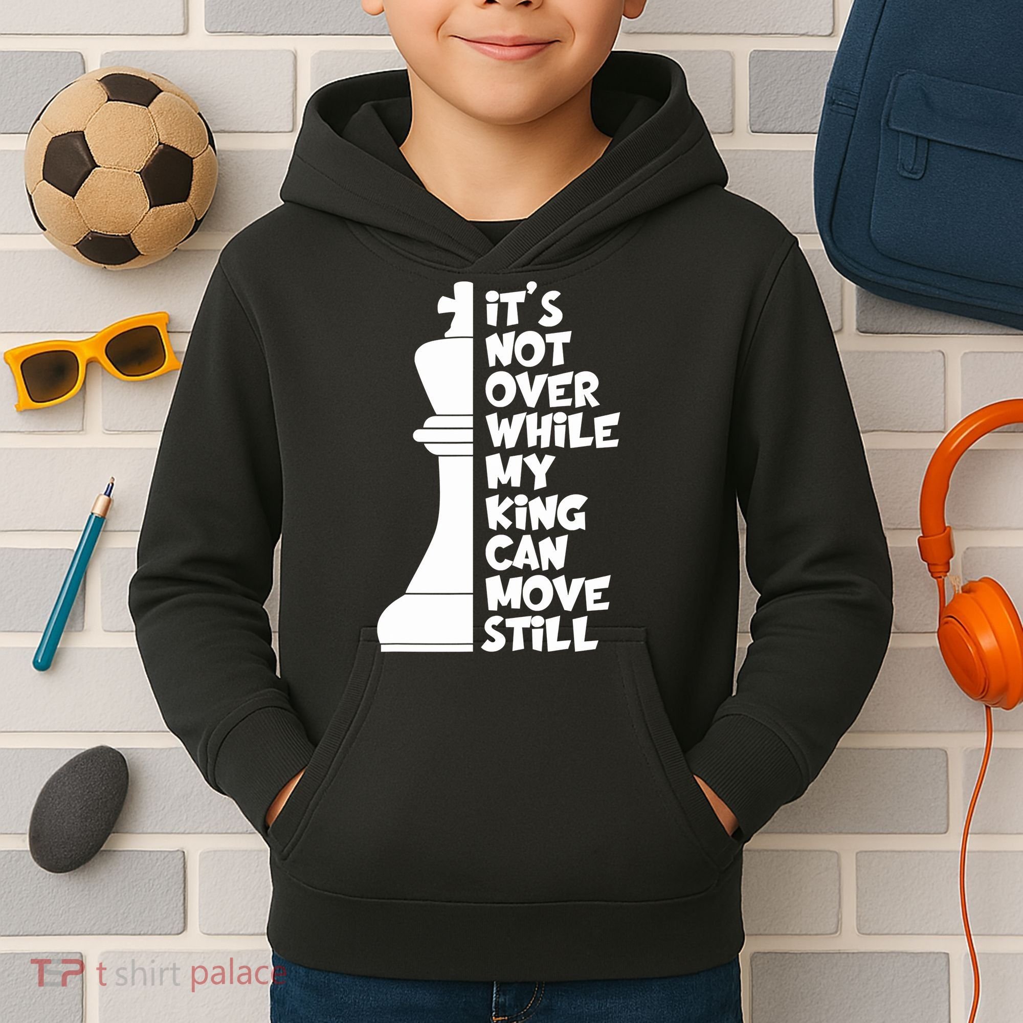 Funny Christian It's Not Over While MY King Jesus Can Move Still Kids Hoodie