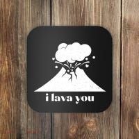Funny Cute I Lava You Volcano Coaster thumb 0