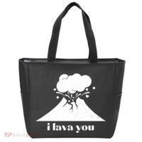 Funny Cute I Lava You Volcano Tote Bag thumb 0