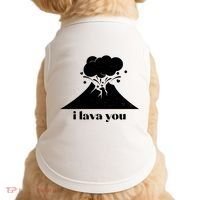 Funny Cute I Lava You Volcano Doggie Tank thumb 0