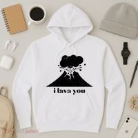 Funny Cute I Lava You Volcano Hoodie thumb 3