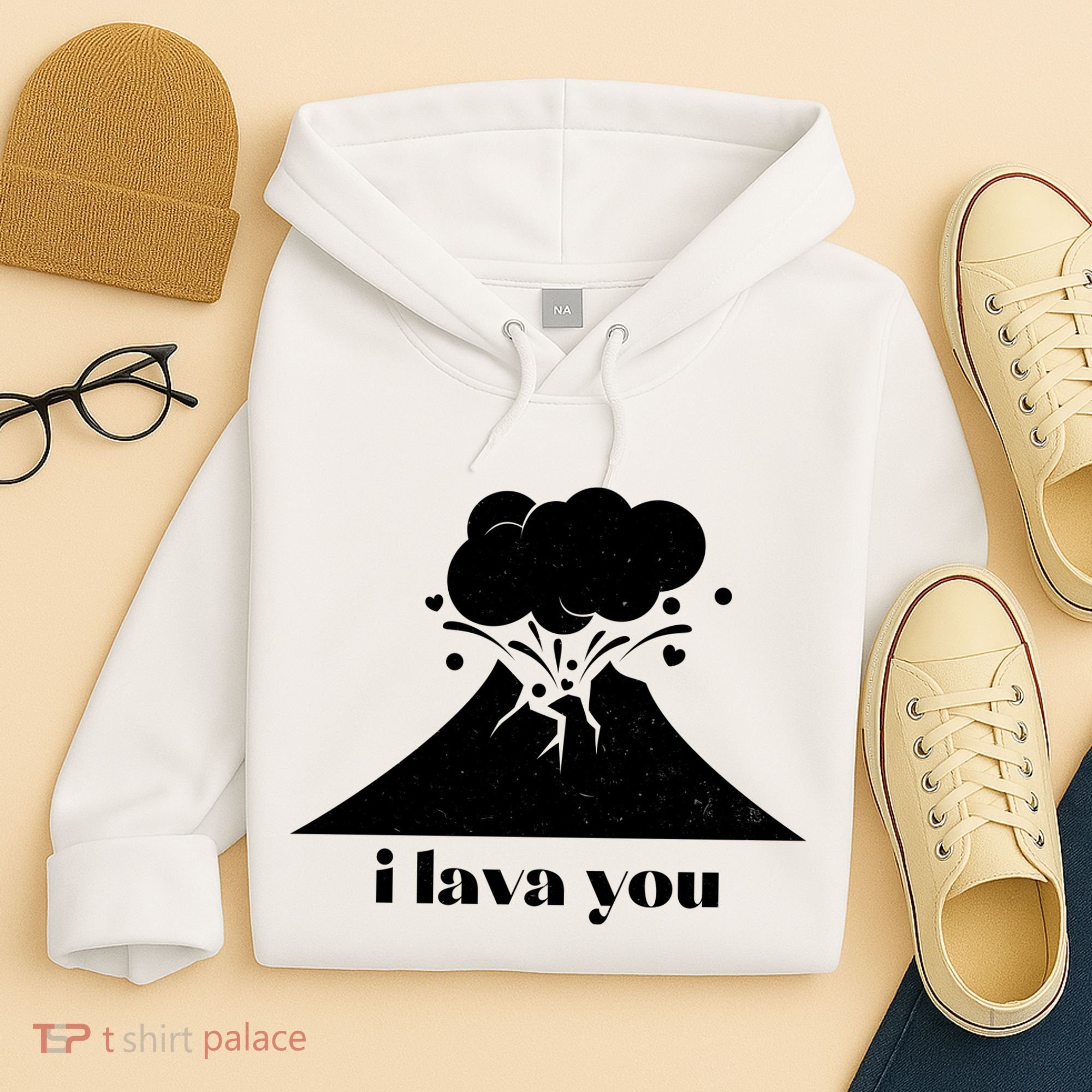 Funny Cute I Lava You Volcano Hoodie
