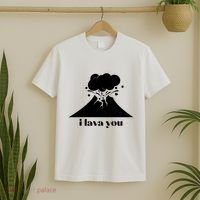 Funny Cute I Lava You Volcano T-Shirt thumb 2
