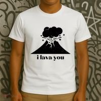 Funny Cute I Lava You Volcano T-Shirt thumb 3