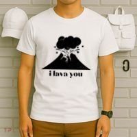 Funny Cute I Lava You Volcano T-Shirt thumb 6
