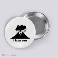 Funny Cute I Lava You Volcano Button thumb 0