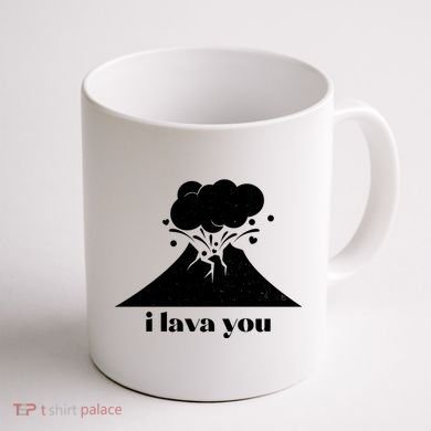 Funny Cute I Lava You Volcano Coffee Mug back