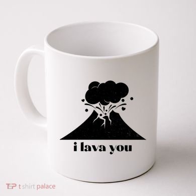 Funny Cute I Lava You Volcano Coffee Mug