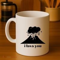 Funny Cute I Lava You Volcano Coffee Mug thumb 4
