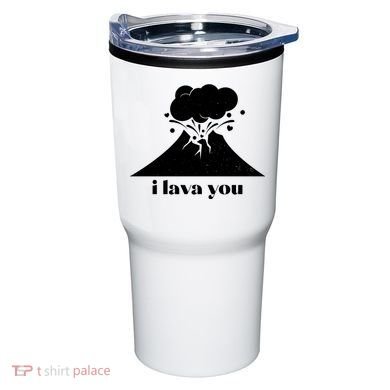 Funny Cute I Lava You Volcano Tumbler