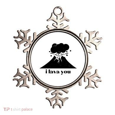 Funny Cute I Lava You Volcano Ornament
