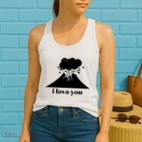 Funny Cute I Lava You Volcano Women's Tank Top thumb 2