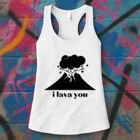 Funny Cute I Lava You Volcano Women's Tank Top thumb 3