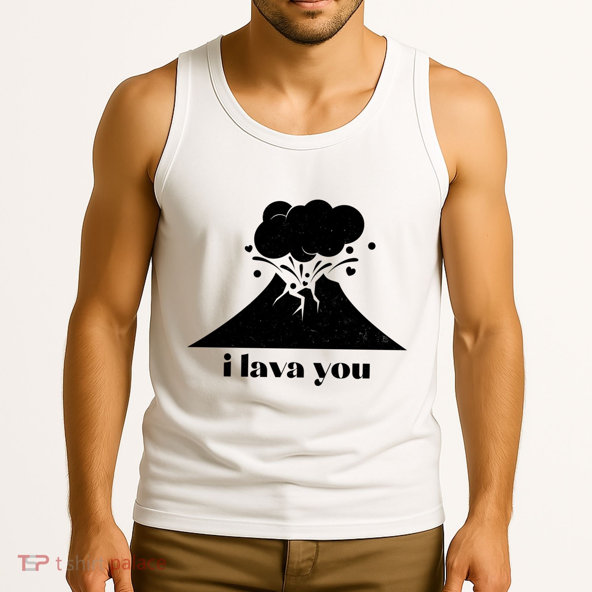Funny Cute I Lava You Volcano Tank Top