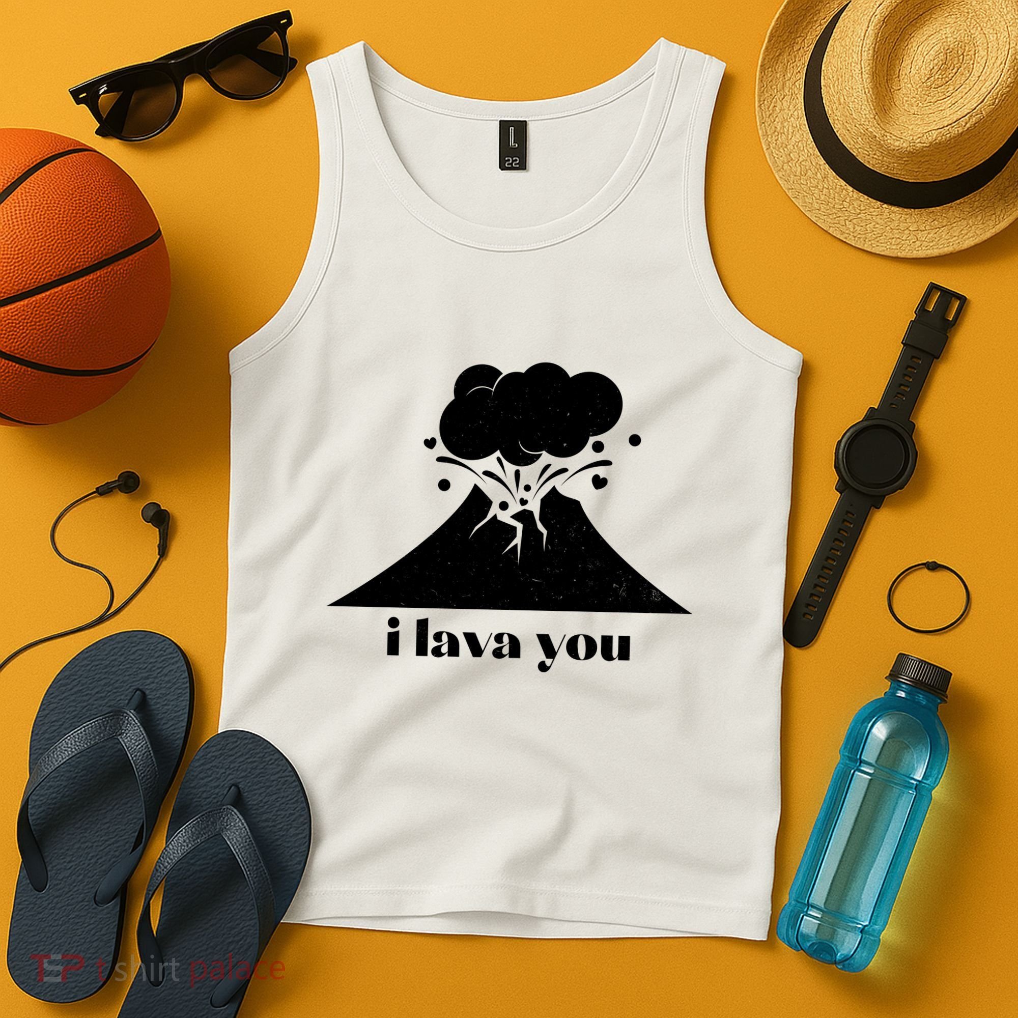 Funny Cute I Lava You Volcano Tank Top