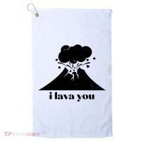 Funny Cute I Lava You Volcano Golf Towel thumb 0