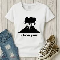 Funny Cute I Lava You Volcano Women's T-Shirt thumb 3
