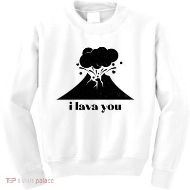 Funny Cute I Lava You Volcano Kids Sweatshirt