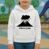 Funny Cute I Lava You Volcano Kids Hoodie thumb 3
