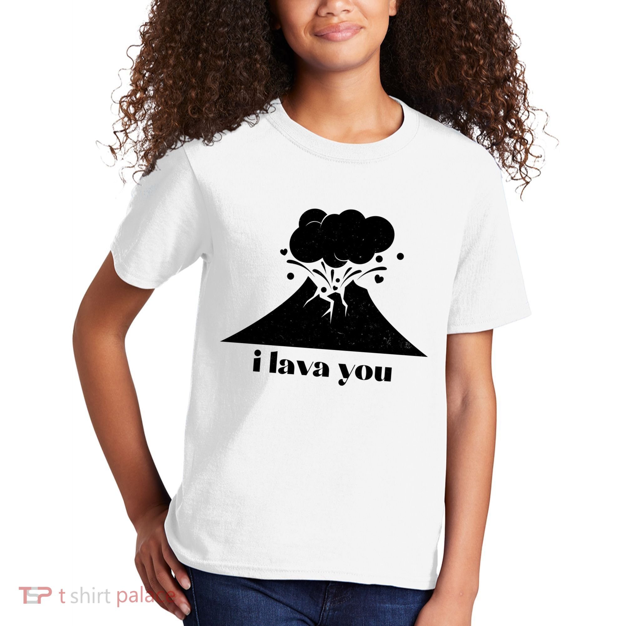 Funny Cute I Lava You Volcano Kids T-Shirt