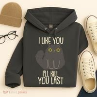 Funny Cat I Like You I'll Kill You Last Hoodie thumb 4