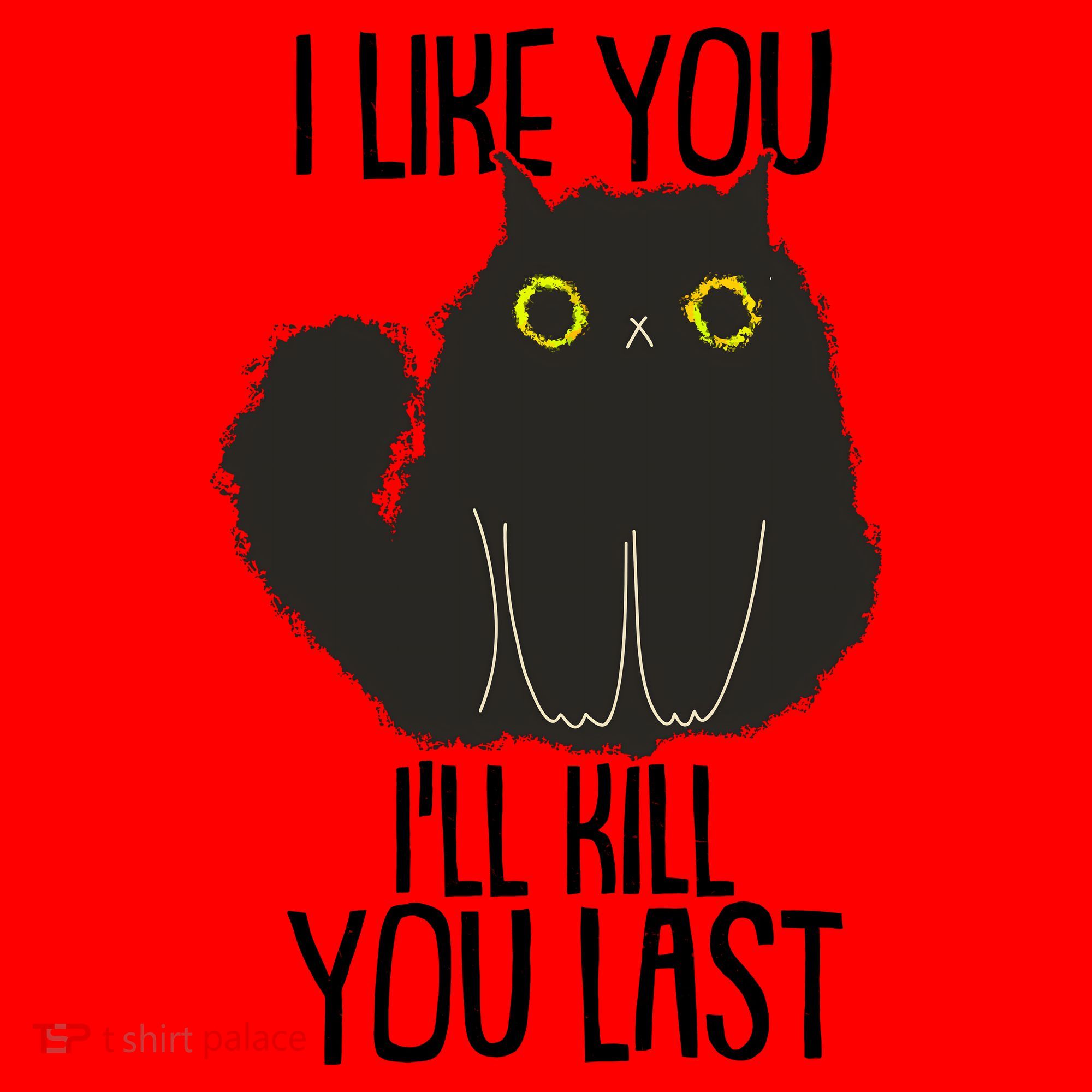 Funny Cat I Like You I'll Kill You Last Santa Hat