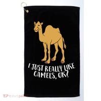 Funny Camels I Just Really Like Camels Ok Funny Camel Gift Cute Gift Golf Towel thumb 0