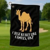 Funny Camels I Just Really Like Camels Ok Funny Camel Gift Cute Gift Golf Towel thumb 1