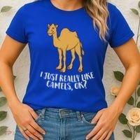 Funny Camels I Just Really Like Camels Ok Funny Camel Gift Cute Gift Women's T-Shirt thumb 2