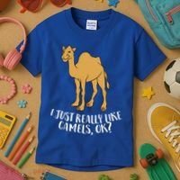 Funny Camels I Just Really Like Camels Ok Funny Camel Gift Cute Gift Kids T-Shirt thumb 3