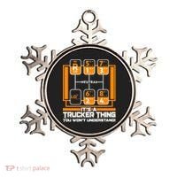 Funny Cool It's A Trucker Thing You Won't Understand 18 Speed Shift Ornament thumb 0