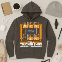 Funny Cool It's A Trucker Thing You Won't Understand 18 Speed Shift Hoodie thumb 3