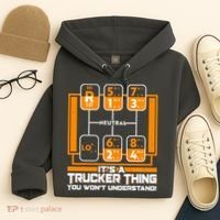 Funny Cool It's A Trucker Thing You Won't Understand 18 Speed Shift Hoodie thumb 4