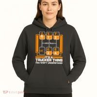 Funny Cool It's A Trucker Thing You Won't Understand 18 Speed Shift Hoodie thumb 5