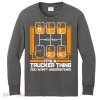 Funny Cool It's A Trucker Thing You Won't Understand 18 Speed Shift Kids Long Sleeve Shirt thumb 0