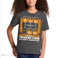 Funny Cool It's A Trucker Thing You Won't Understand 18 Speed Shift Kids T-Shirt thumb 2