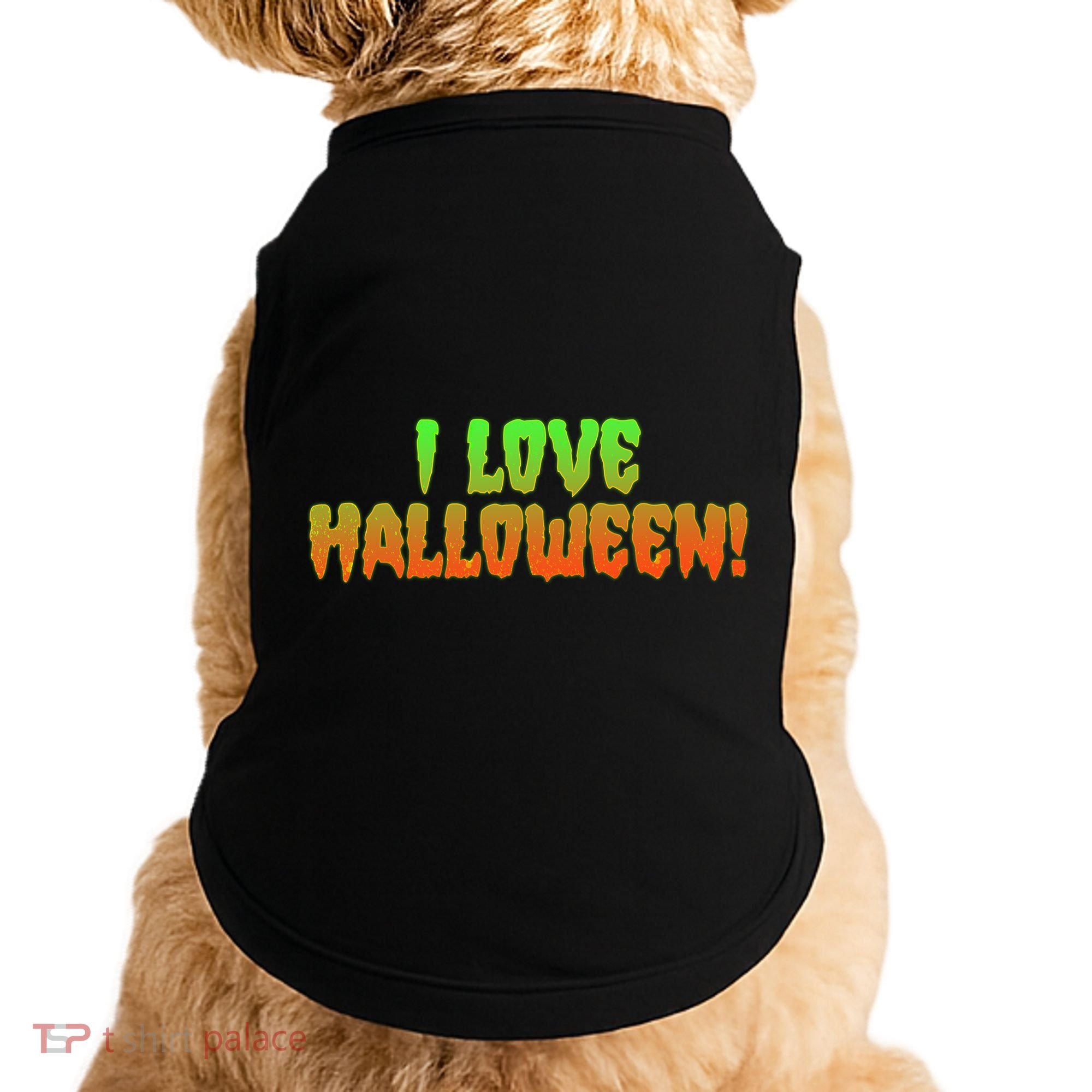Funny Creepy I Love Halloween Doggie Tank