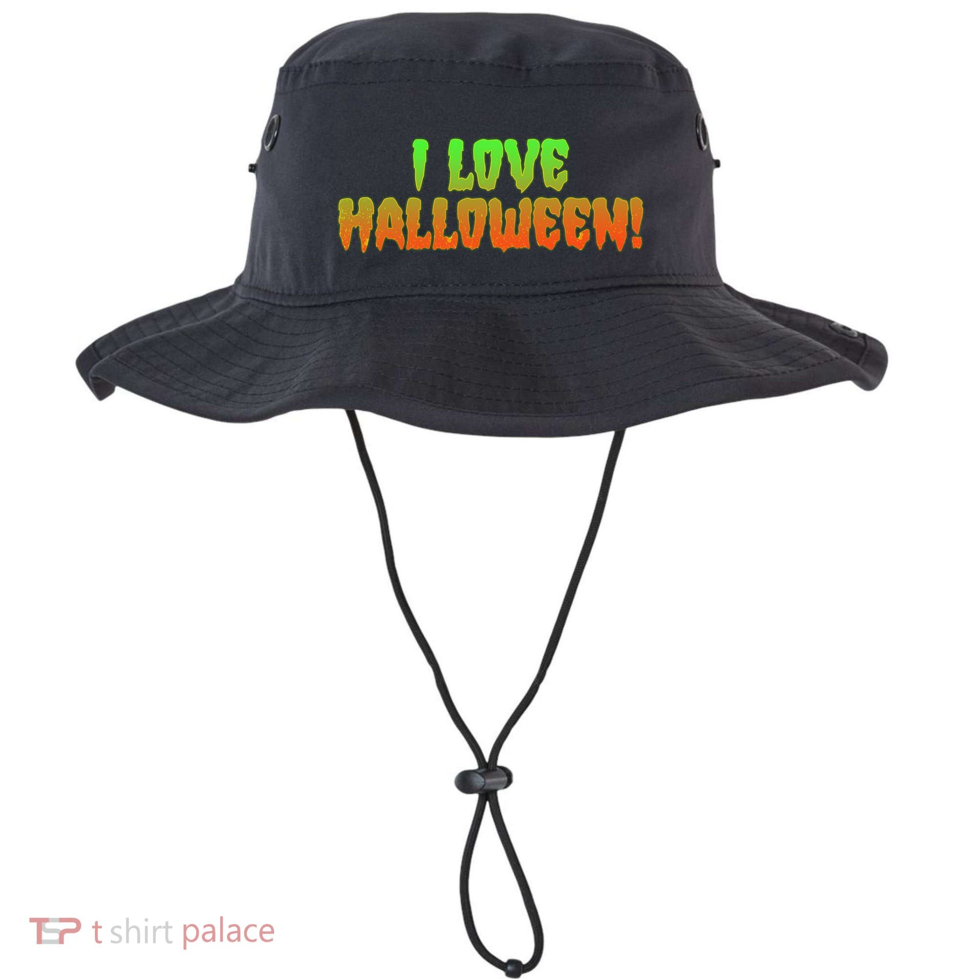 Funny Creepy I Love Halloween Bucket Hat