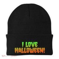Funny Creepy I Love Halloween Beanie thumb 0