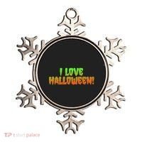 Funny Creepy I Love Halloween Ornament thumb 0