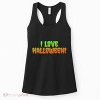 Funny Creepy I Love Halloween Women's Tank Top thumb 0