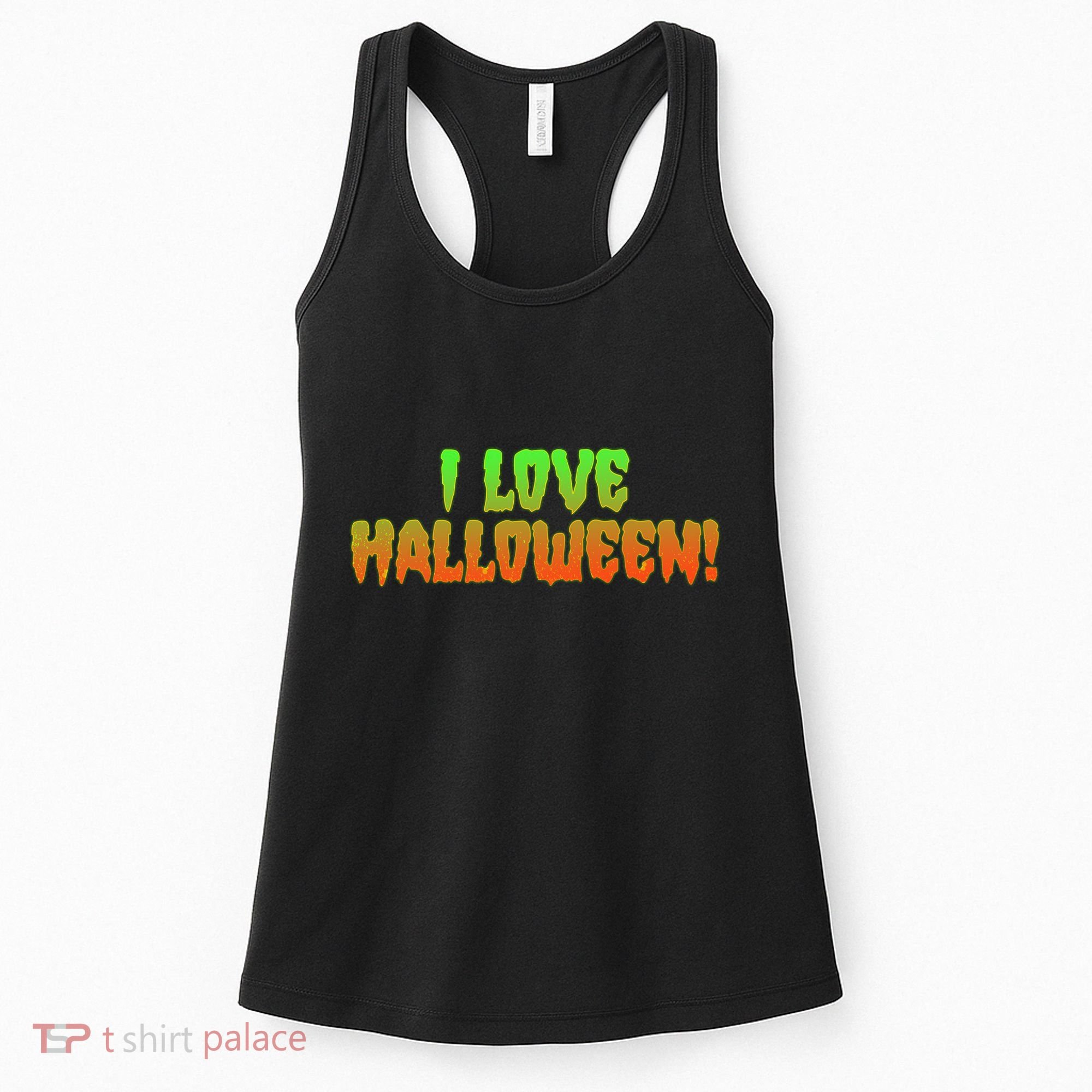 Funny Creepy I Love Halloween Women's Tank Top