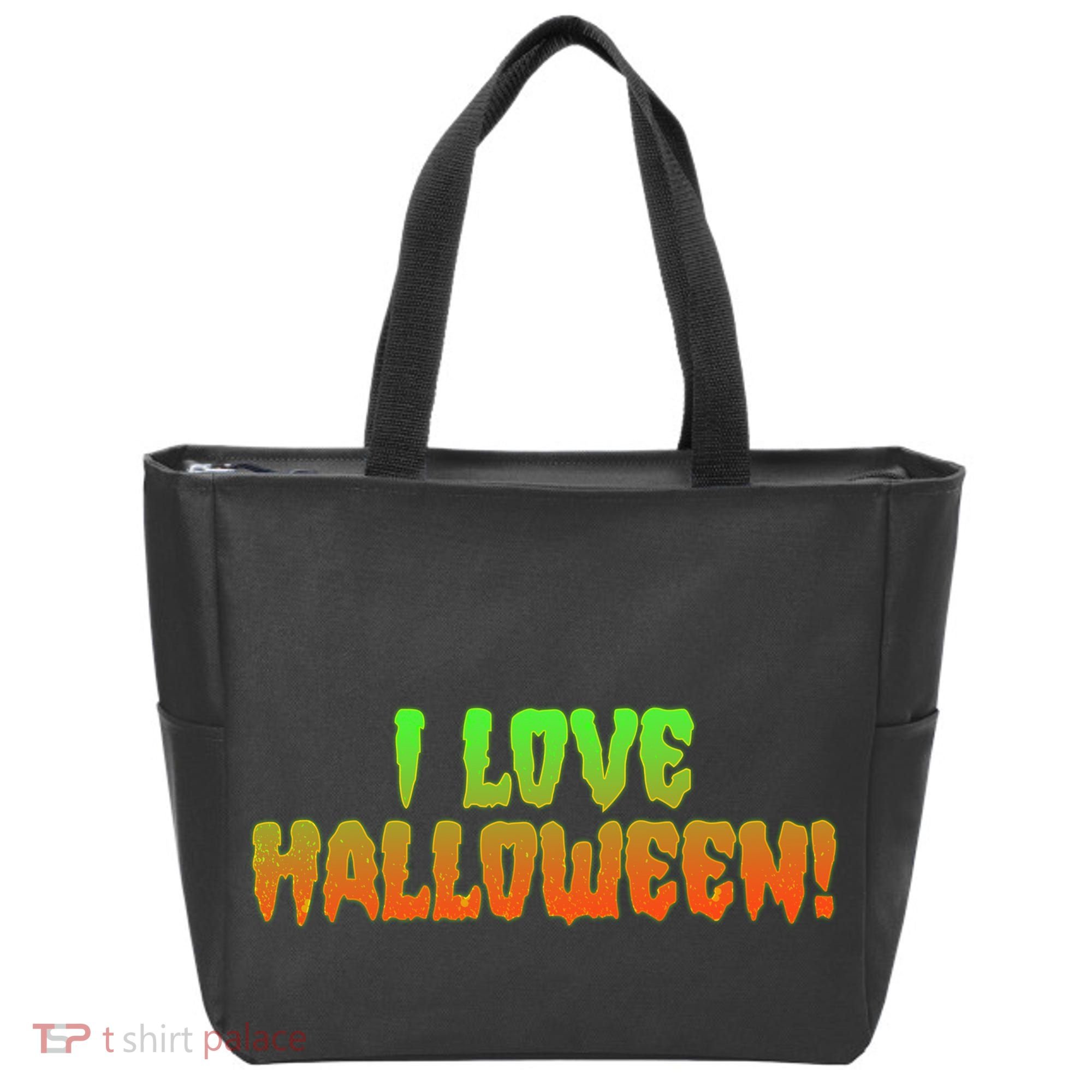 Funny Creepy I Love Halloween Tote Bag