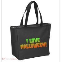 Funny Creepy I Love Halloween Tote Bag thumb 2