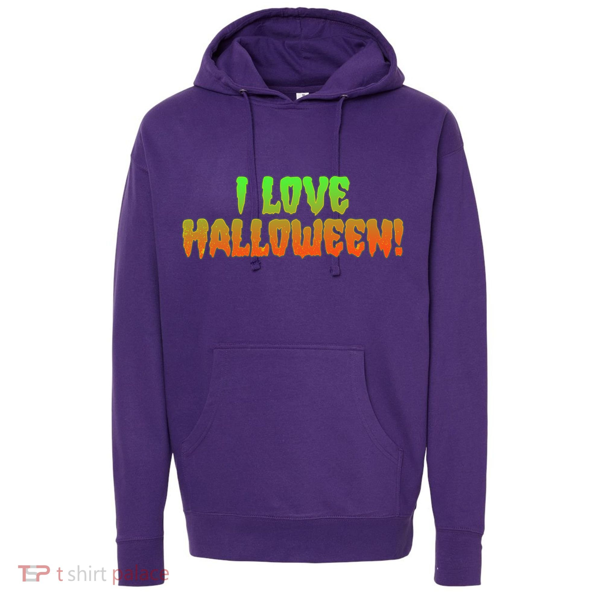 Funny Creepy I Love Halloween Hoodie